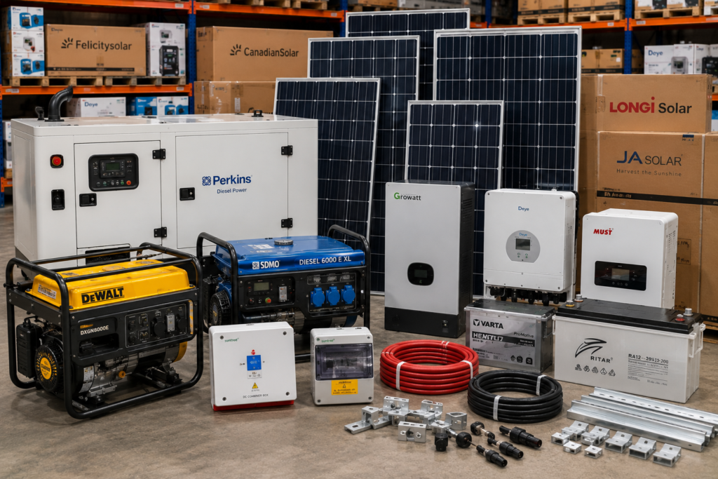 Power Generators and Solar Panels